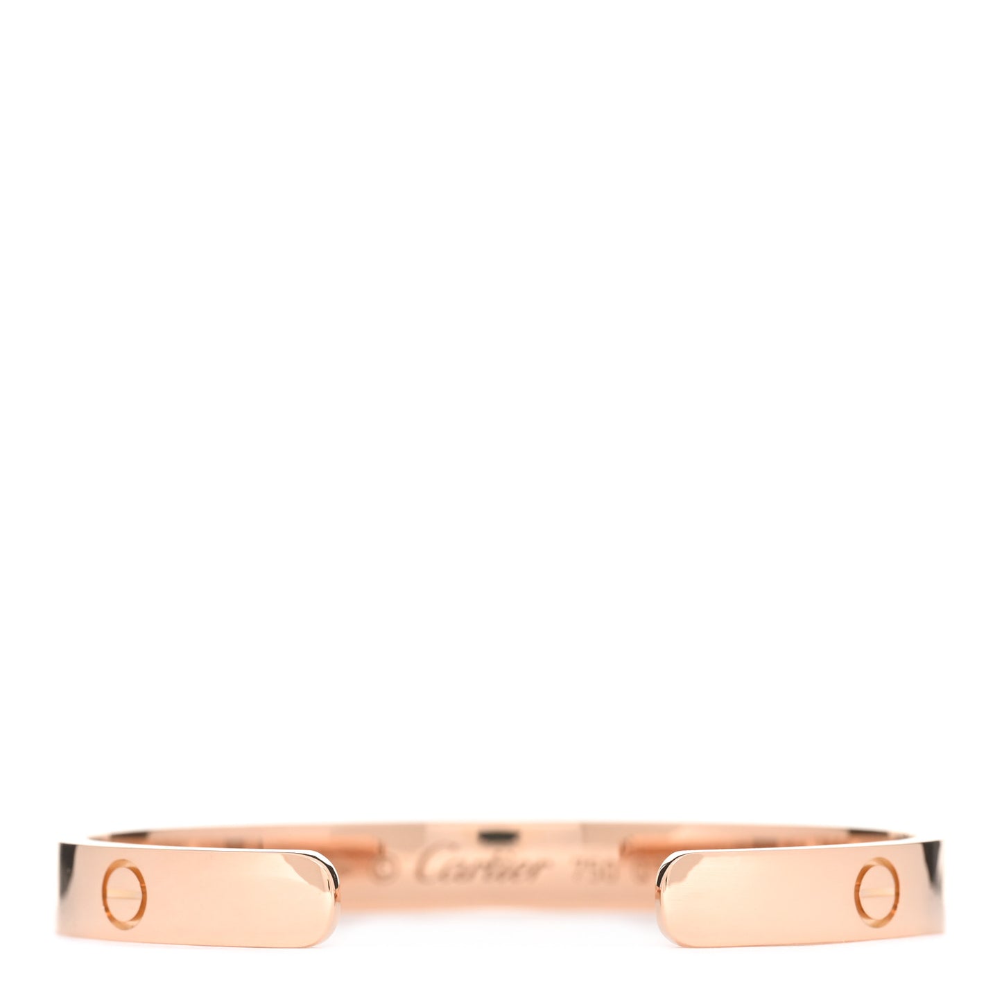 18K Pink Gold LOVE Cuff Bracelet 16