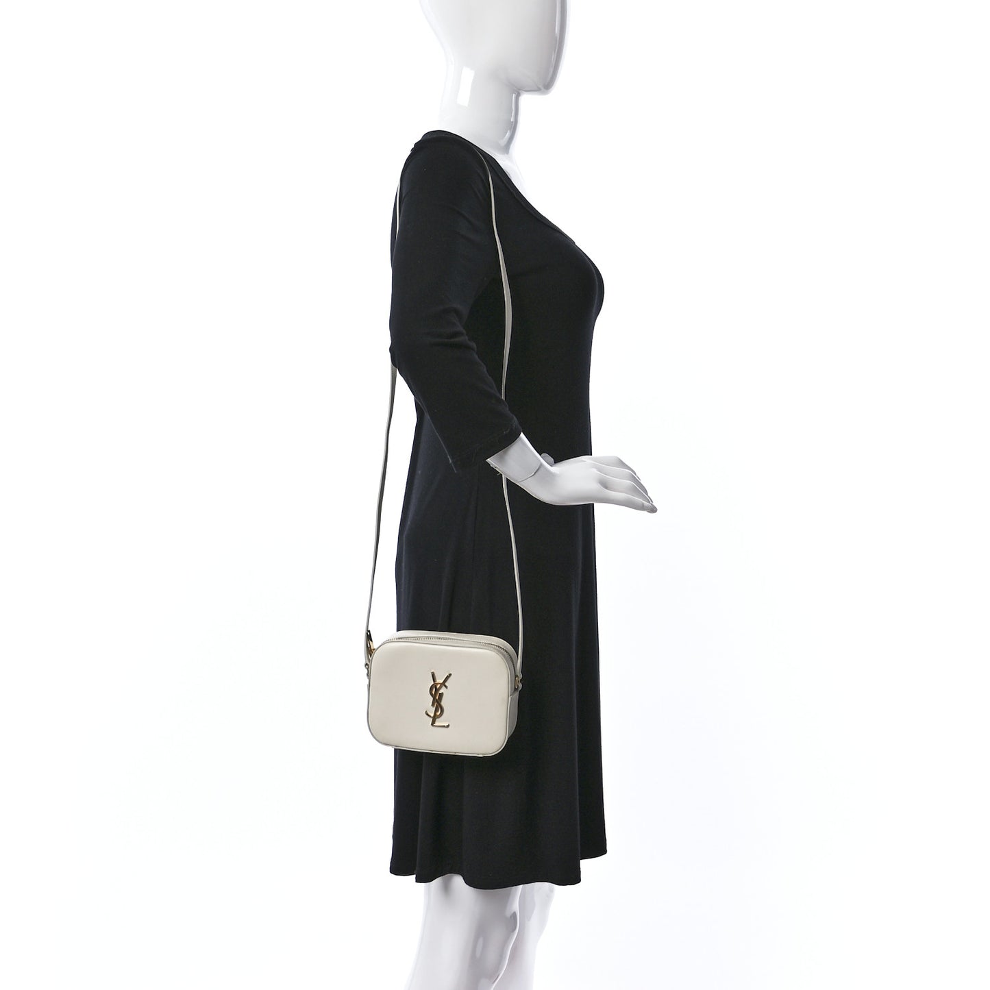 Grain De Poudre Small Classic Monogram Camera Bag White