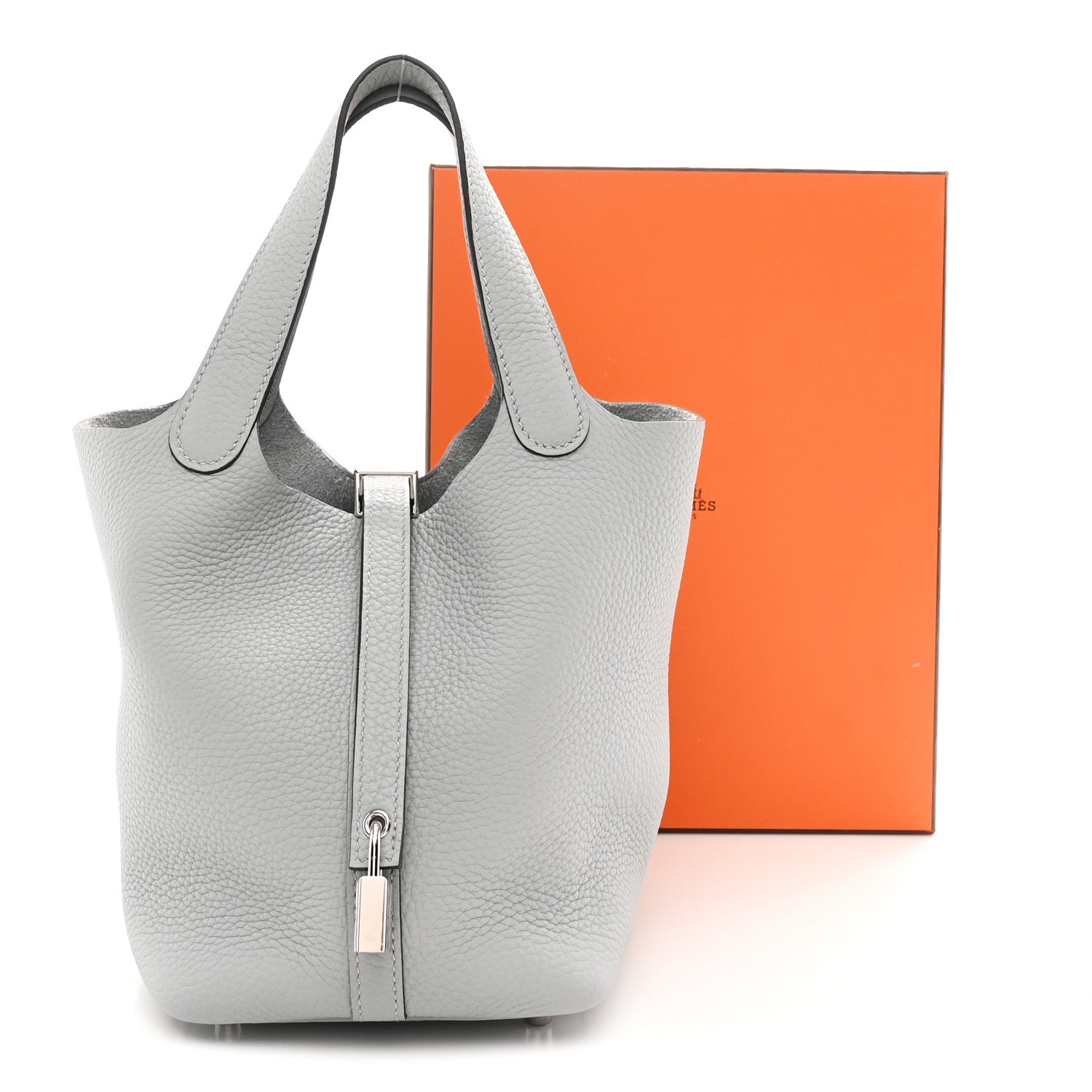 Hermes Taurillon Clemence Picotin Lock 18 PM Bleu Glacier 11 of 11