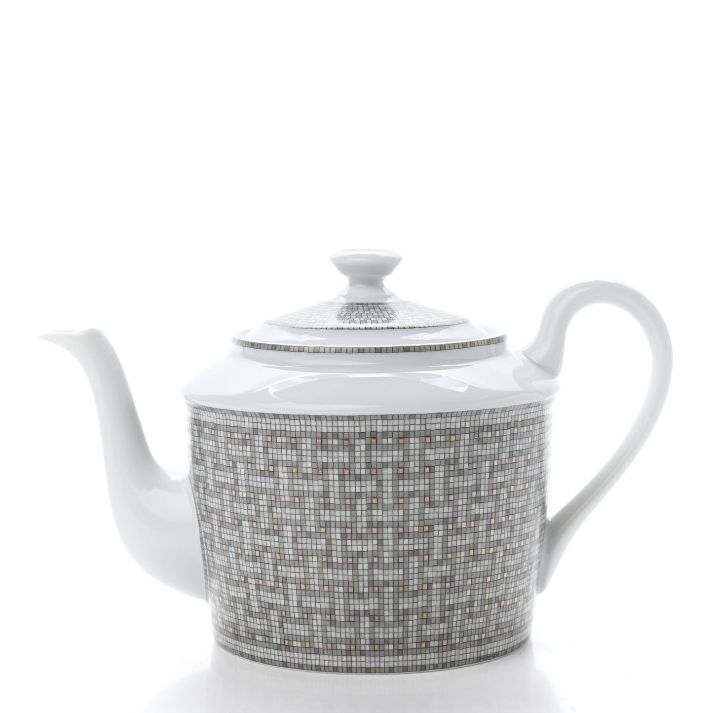 Porcelain 24 Mosaique Teapot Cup Set Platinum