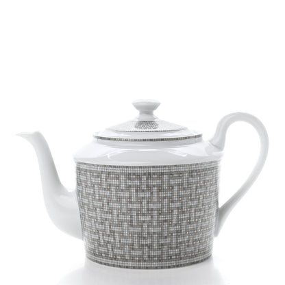 Hermes Porcelain 24 Mosaique Teapot Cup Set Platinum 2 of 11