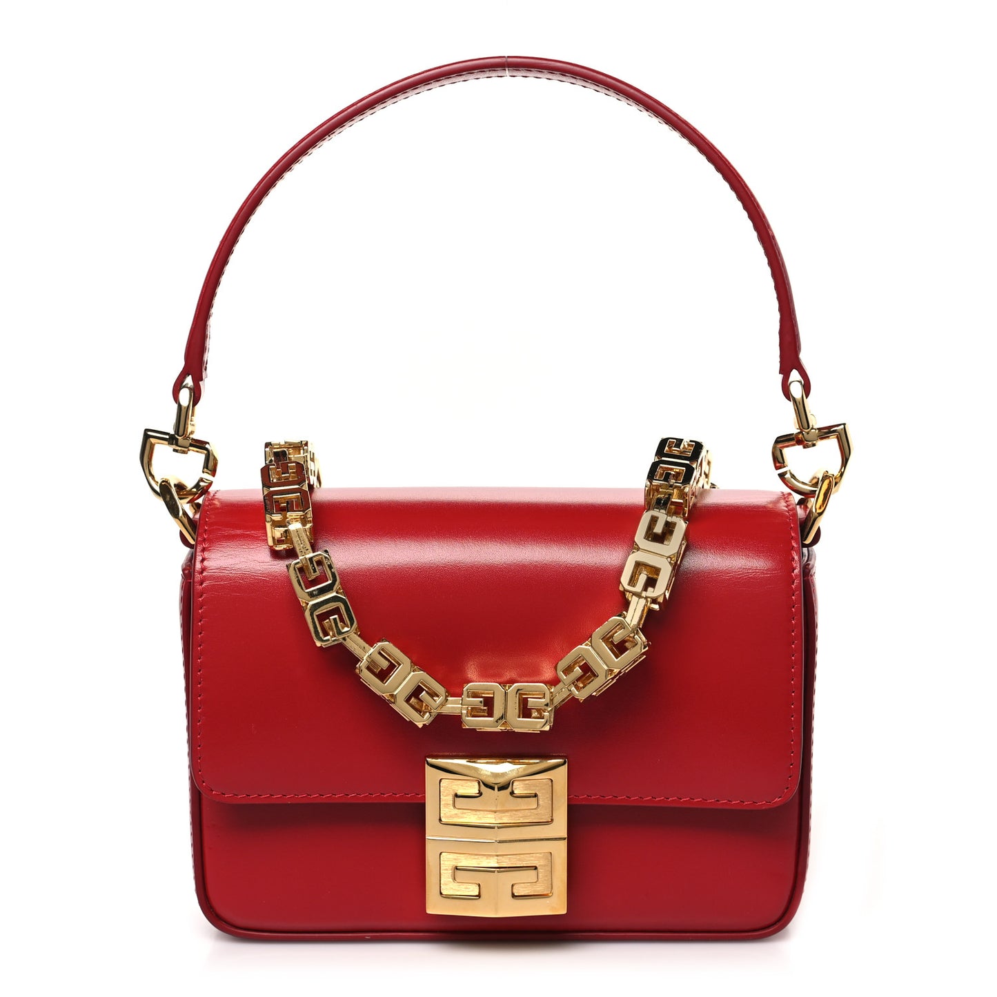 Box Calfskin Small 4G Cube Chain Shoulder Bag Dark Red