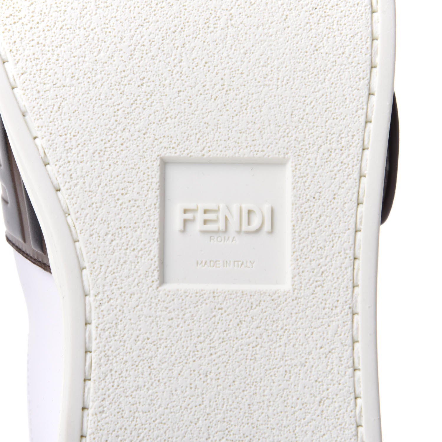 Fendi Vitello FF Embossed Womens Slip On Sneakers 38 Ultra White Maya Black 8 of 11