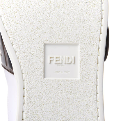Fendi Vitello FF Embossed Womens Slip On Sneakers 38 Ultra White Maya Black 8 of 11