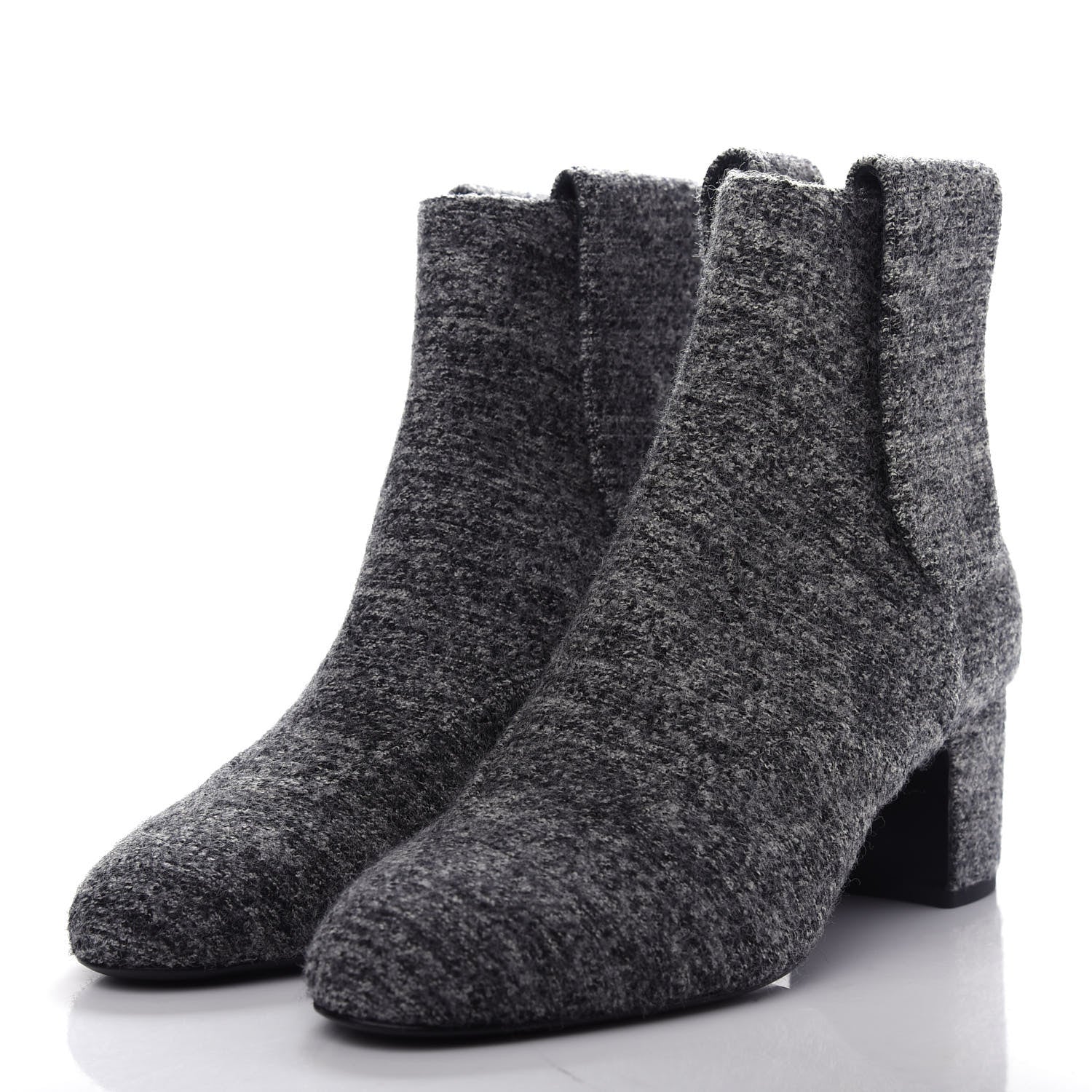 Chanel Tweed Short Boot 39.5 Grey 3 of 12
