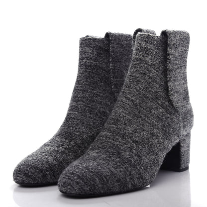 Chanel Tweed Short Boot 39.5 Grey 3 of 12