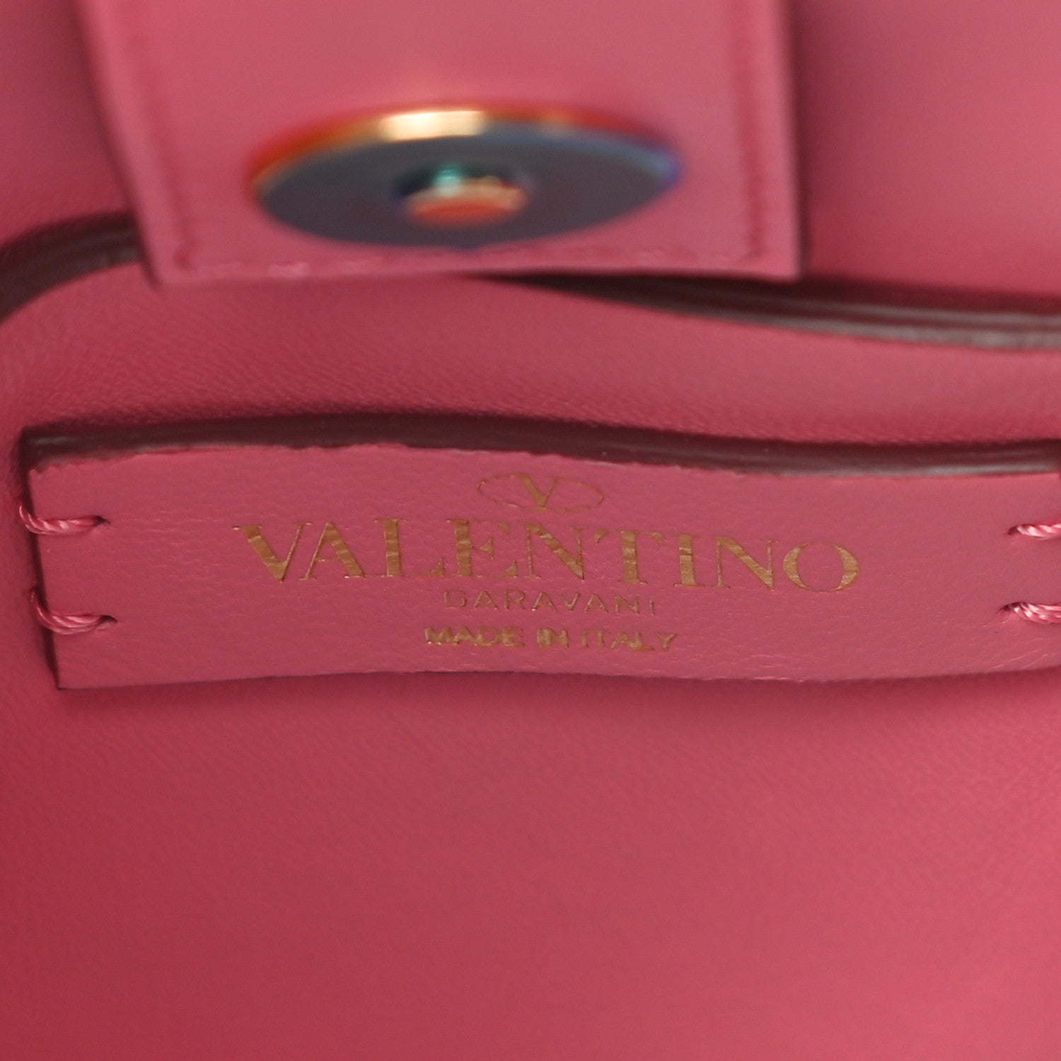 Valentino Garavani Nappa Small Roman Stud The Handle Bag Flamingo Pink 7 of 10