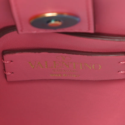 Valentino Garavani Nappa Small Roman Stud The Handle Bag Flamingo Pink 7 of 10