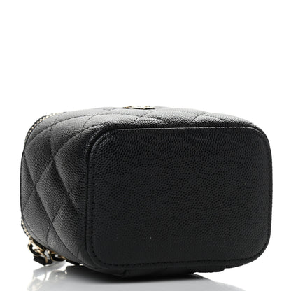 Chanel Caviar Quilted Mini Vanity Case With Chain Black 4 of 11