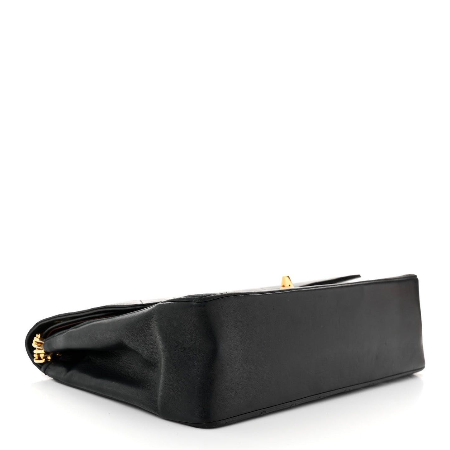 Lambskin Quilted Medium Double Flap Bijoux Chain Black