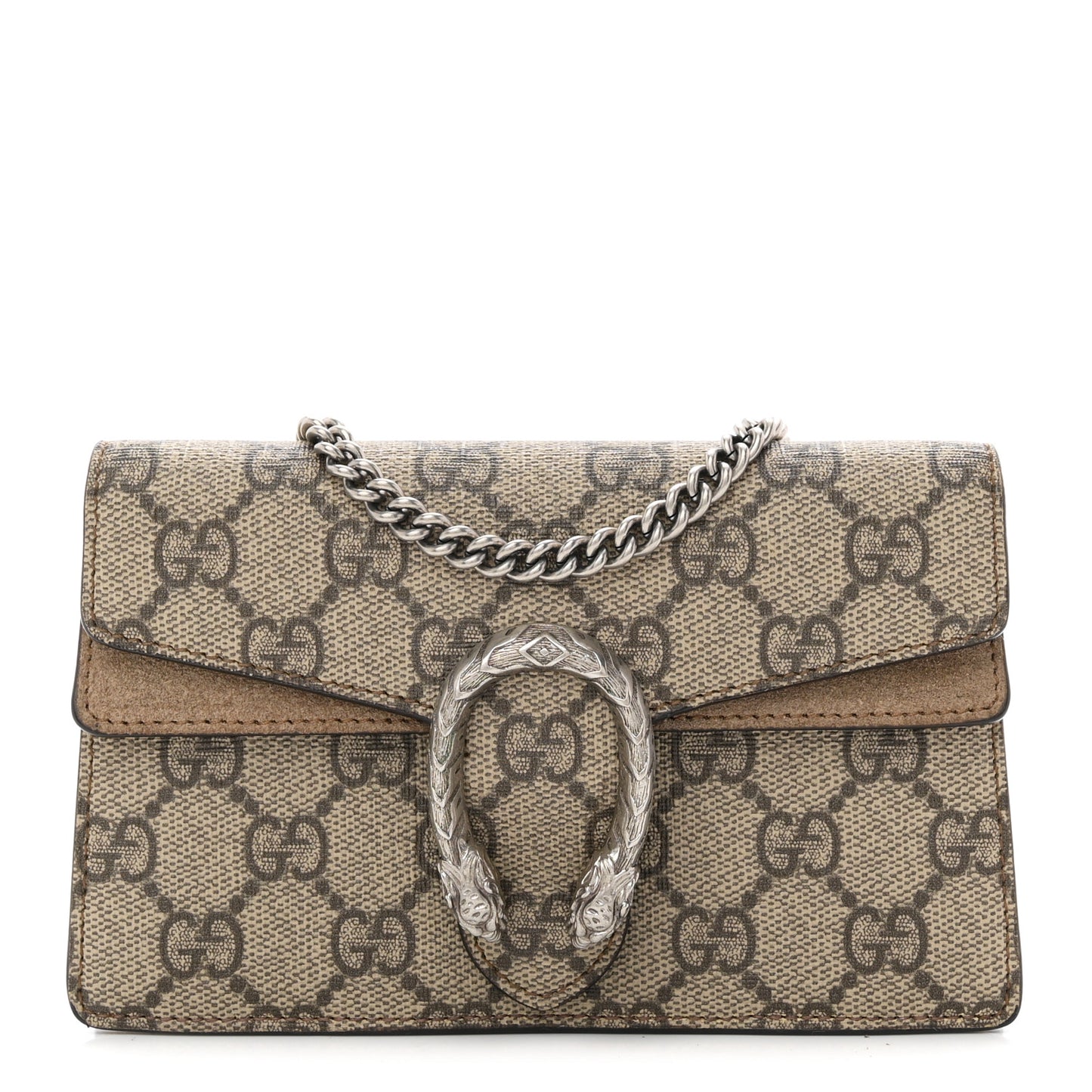 GG Supreme Monogram Super Mini Dionysus Shoulder Bag Taupe
