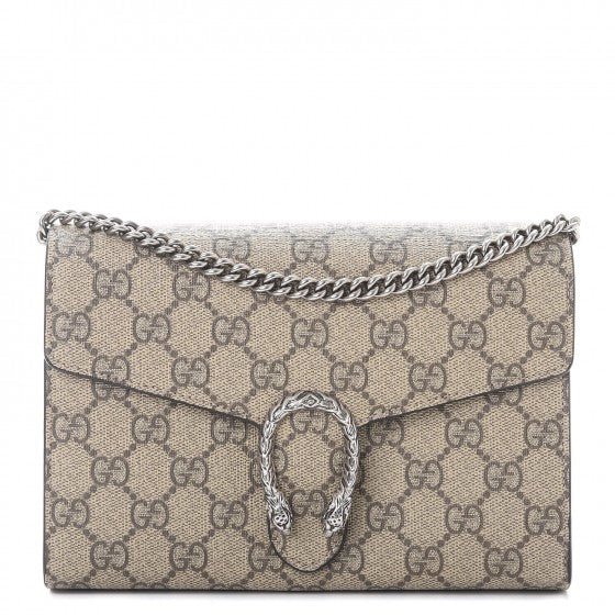Gucci GG Supreme Monogram Mini Dionysus Chain Wallet Beige Taupe 1 of 4