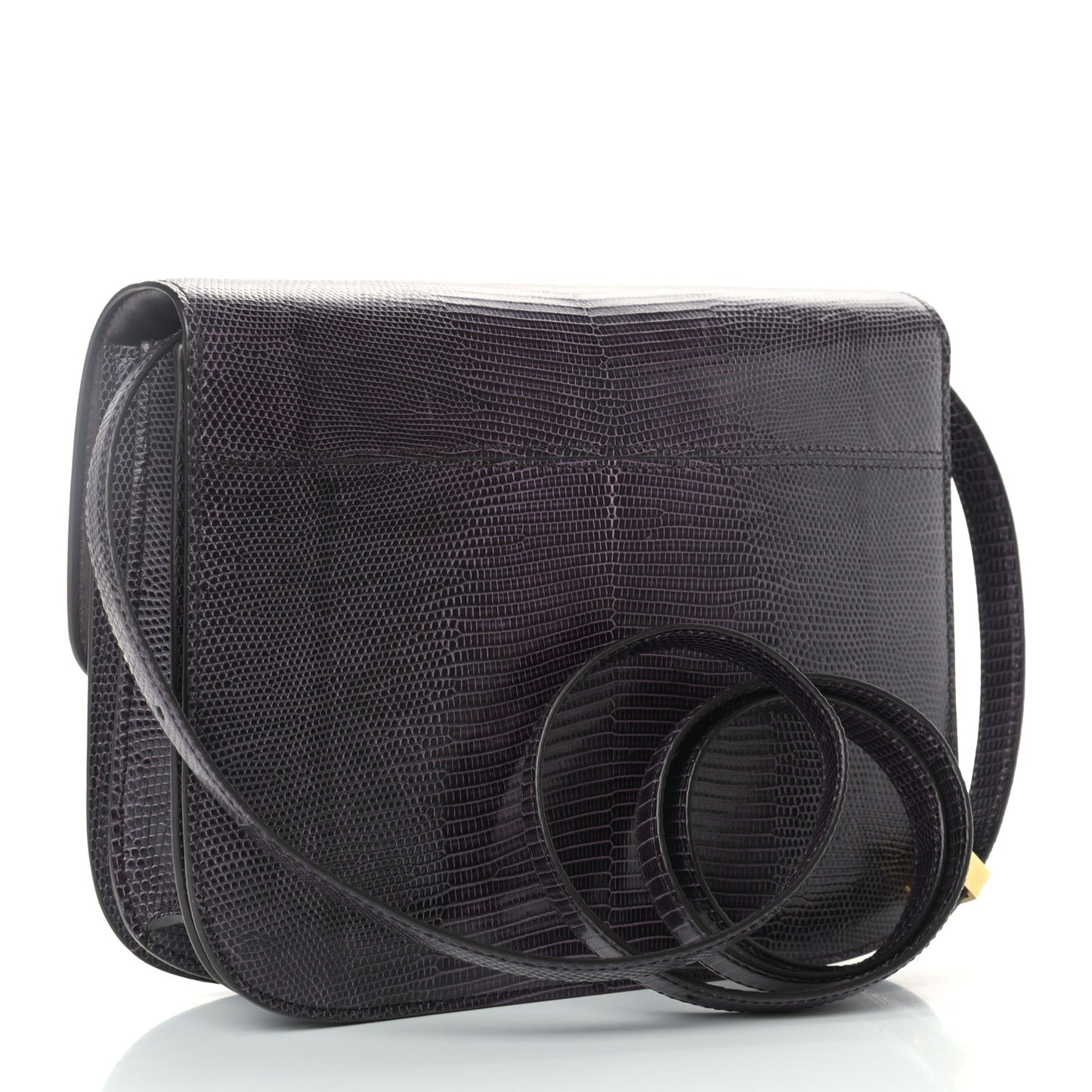 Lizard Medium Classic Box Flap Bag Velvet