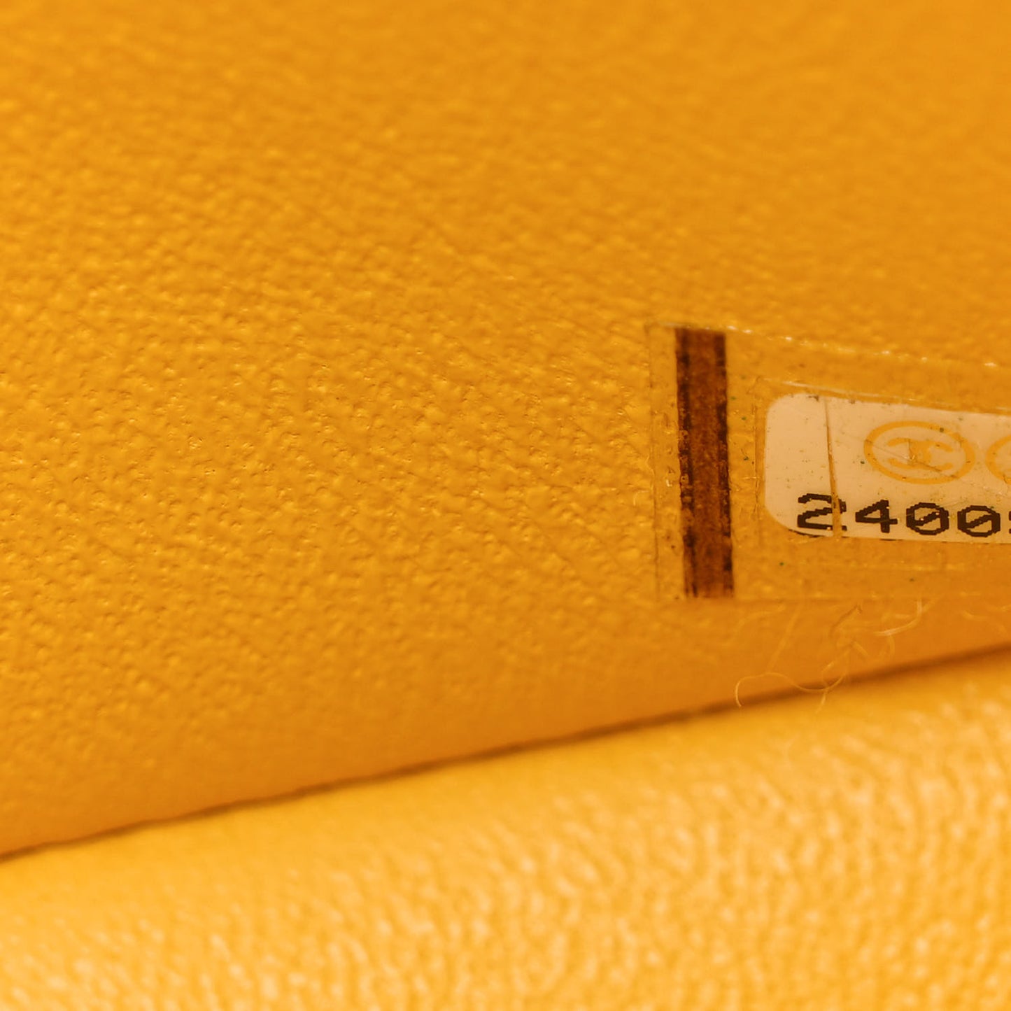 Caviar Chevron Quilted Jumbo Double Flap Yellow