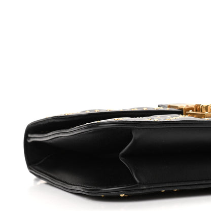 Christian Dior Lambskin Cannage Studded Large Dioraddict Flap Bag Black 8 of 9