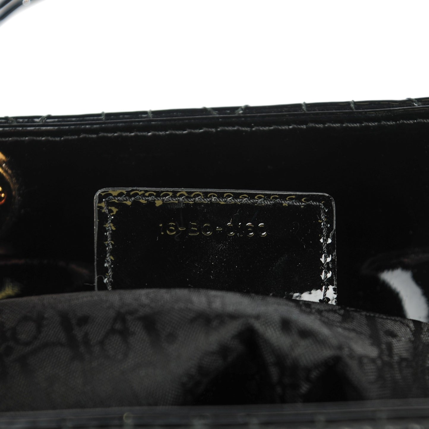 Patent Cannage Large Lady Dior Black