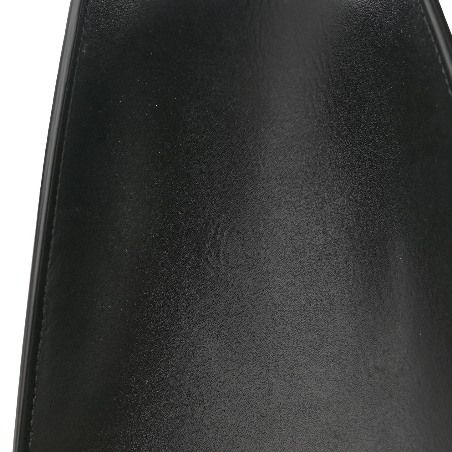 Calfskin Logo Debossed Medium Shopper Tote Black