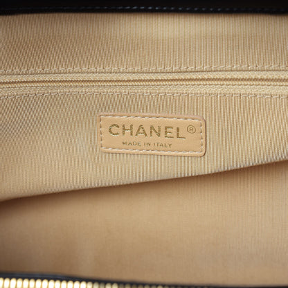Chanel Calfskin Quilted In The Mix Shopping Tote Beige Black 7 of 10