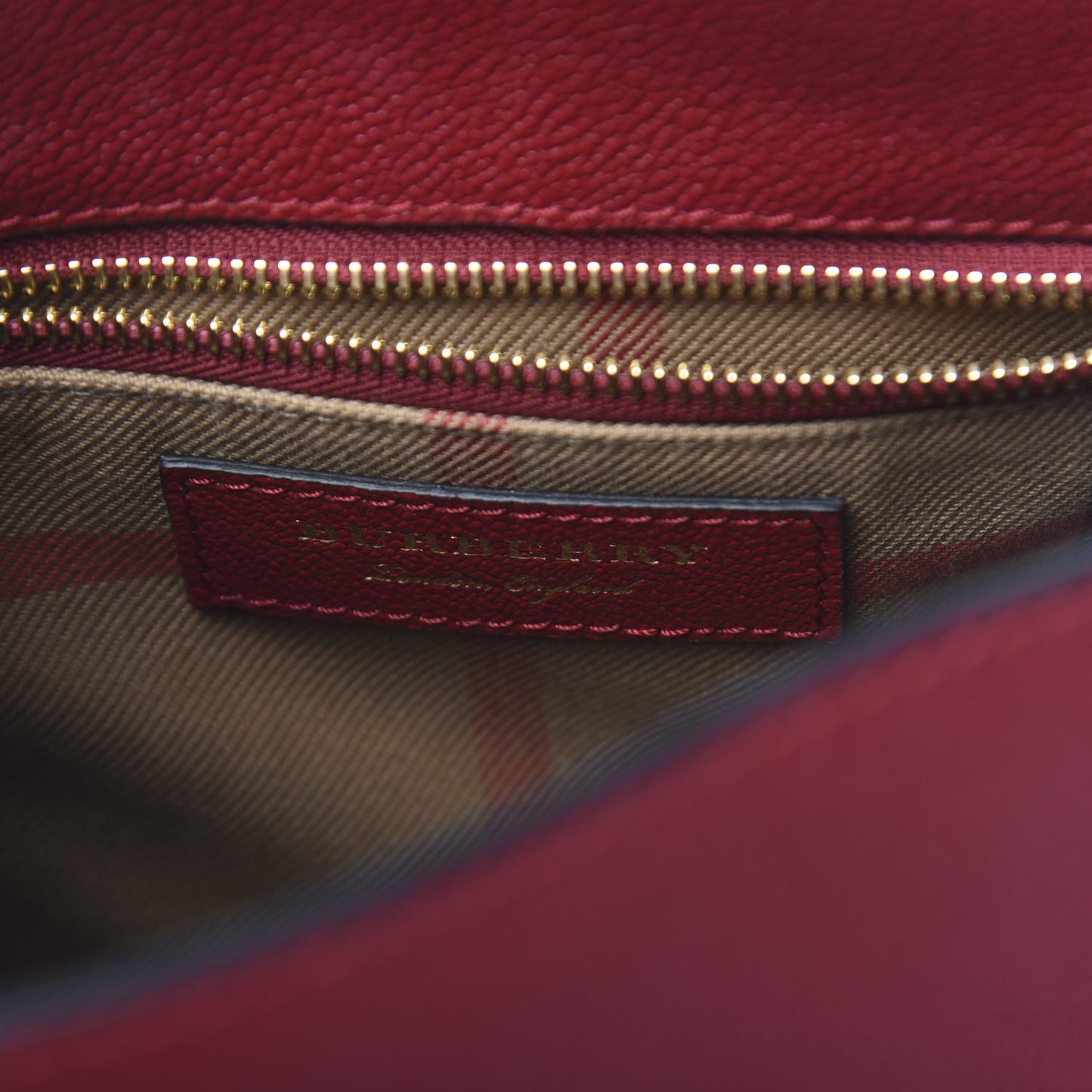 Soft Grain Calfskin Small Buckle Tote Parade Red
