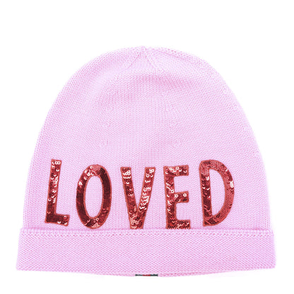 Gucci Wool Sequin Loved Beanie Hat M Pink 1 of 4