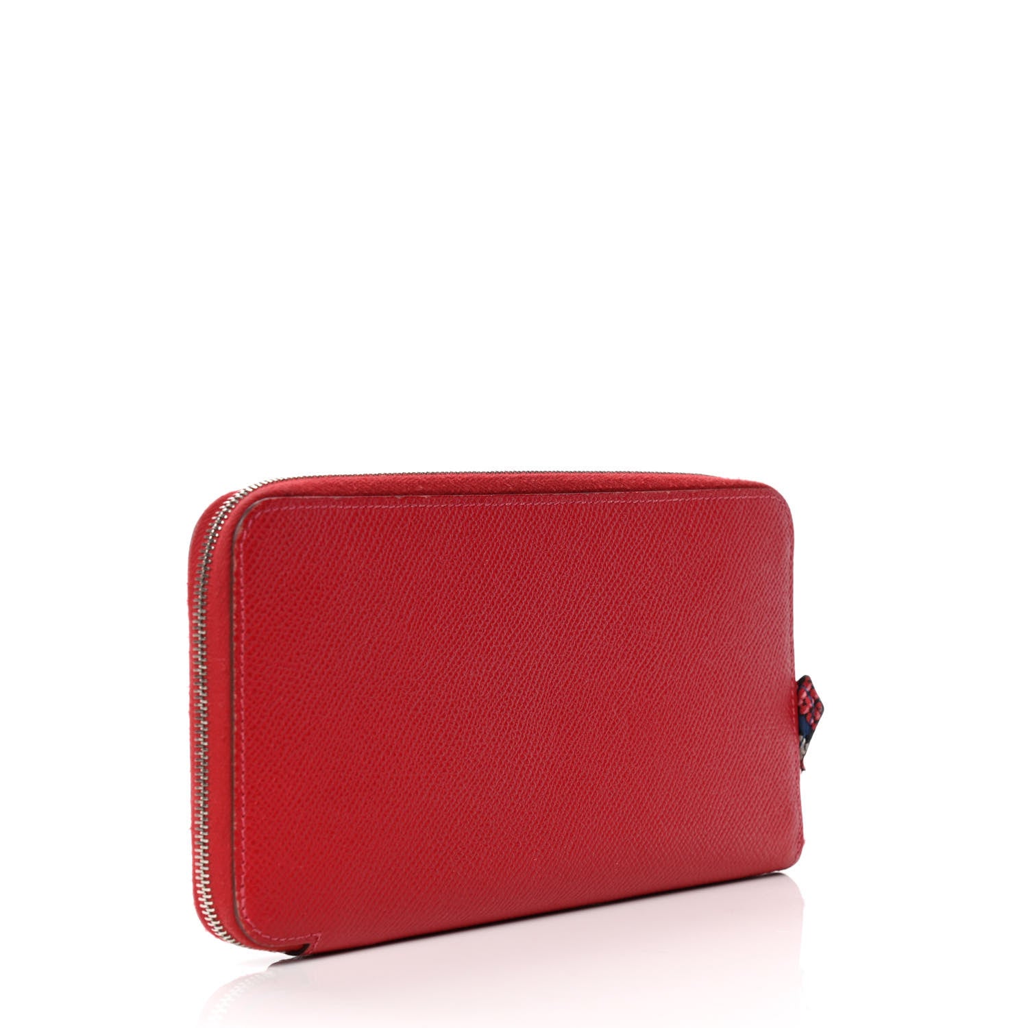 Hermes Epsom Silk'In Wallet Rouge Casaque 2 of 5