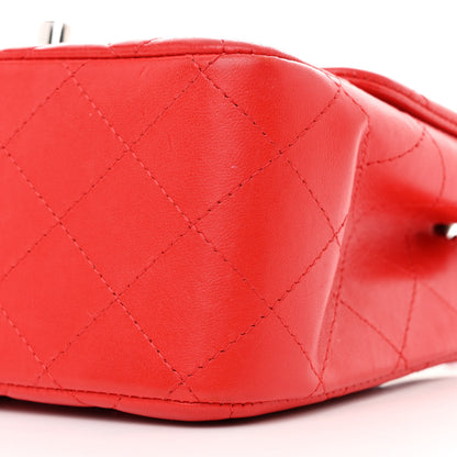 Chanel Lambskin Quilted Mini Square Flap Red 10 of 11