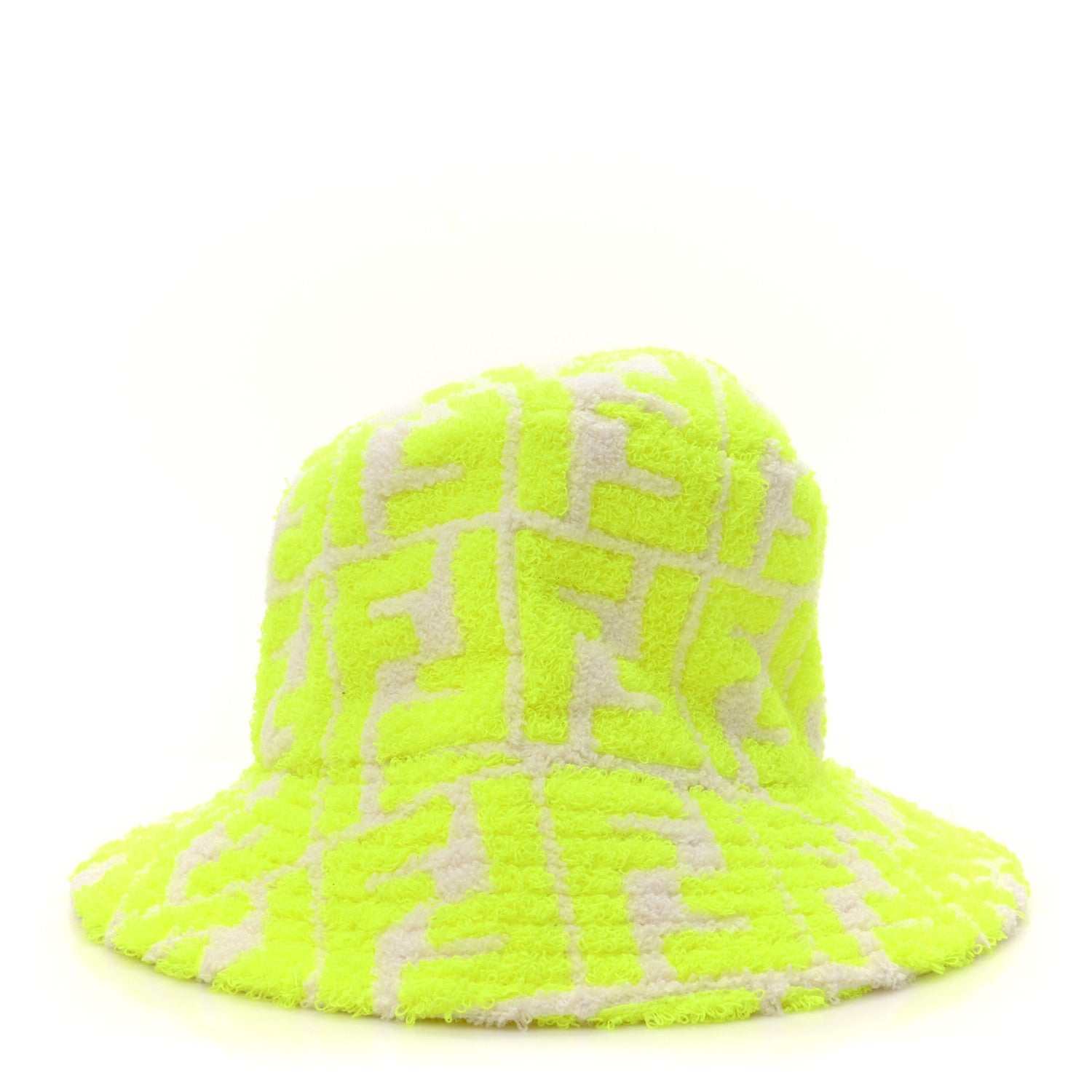 Fendi Terrycloth Embroidered Bucket Hat S Yellow 3 of 8