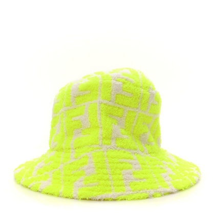 Fendi Terrycloth Embroidered Bucket Hat S Yellow 3 of 8