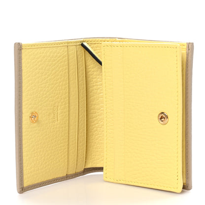 Gucci Dollar Calfskin Bi- Color GG Marmont Card Case Oatmeal Banana 5 of 8