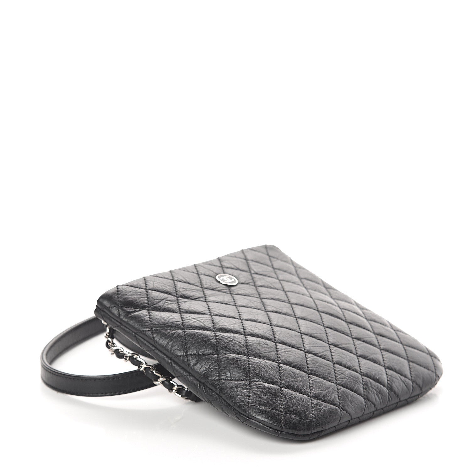Chanel Aged Calfskin Quilted Crossbody Bag Black 3 of 9