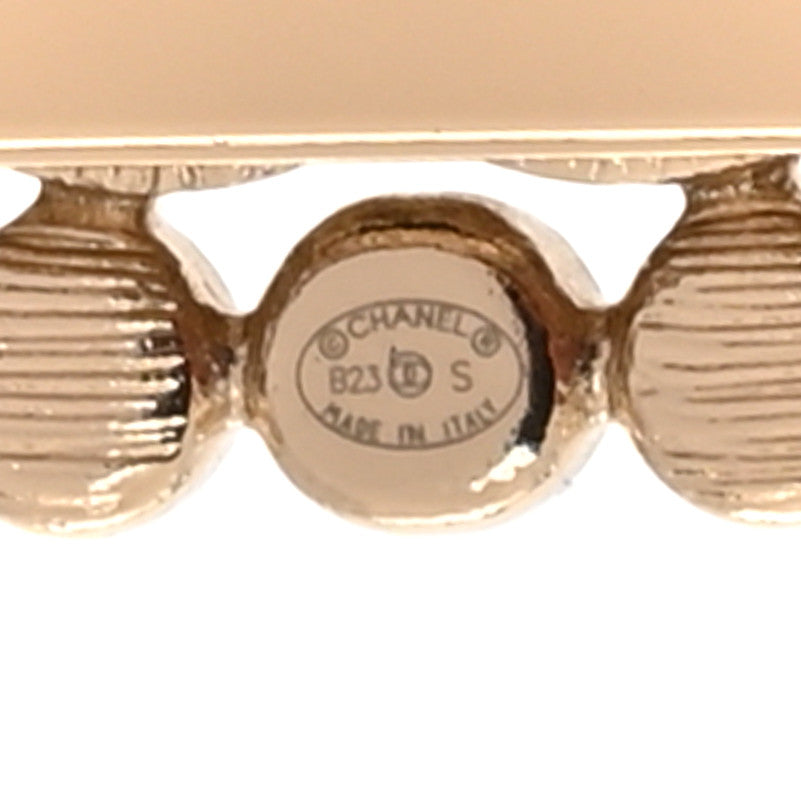 Metal Crystal CC Hair Clip Barrette Gold