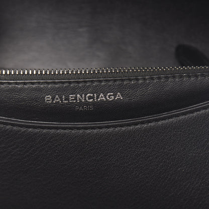 Balenciaga Pebbled Calfskin Everyday Chain Wallet Black 6 of 10