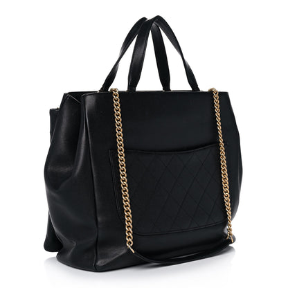 Chanel Grained Calfskin Stitched Lady Coco Top Handle Tote Black 3 of 16