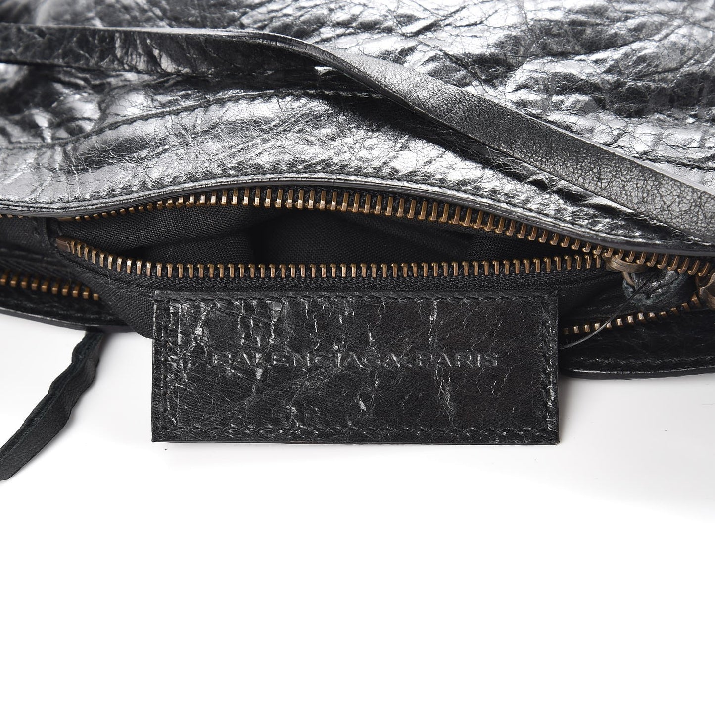 Chevre Classic Hardware Shoulder Bag Black