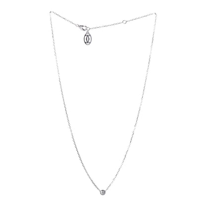 Cartier 18K White Gold Diamond SM D'Amour Pendant Necklace 3 of 7