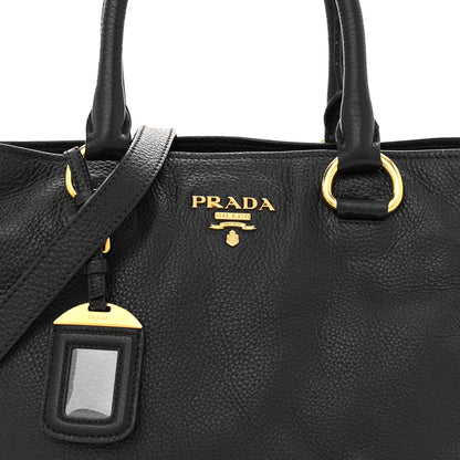 Prada Vitello Daino Tote Black 8 of 17