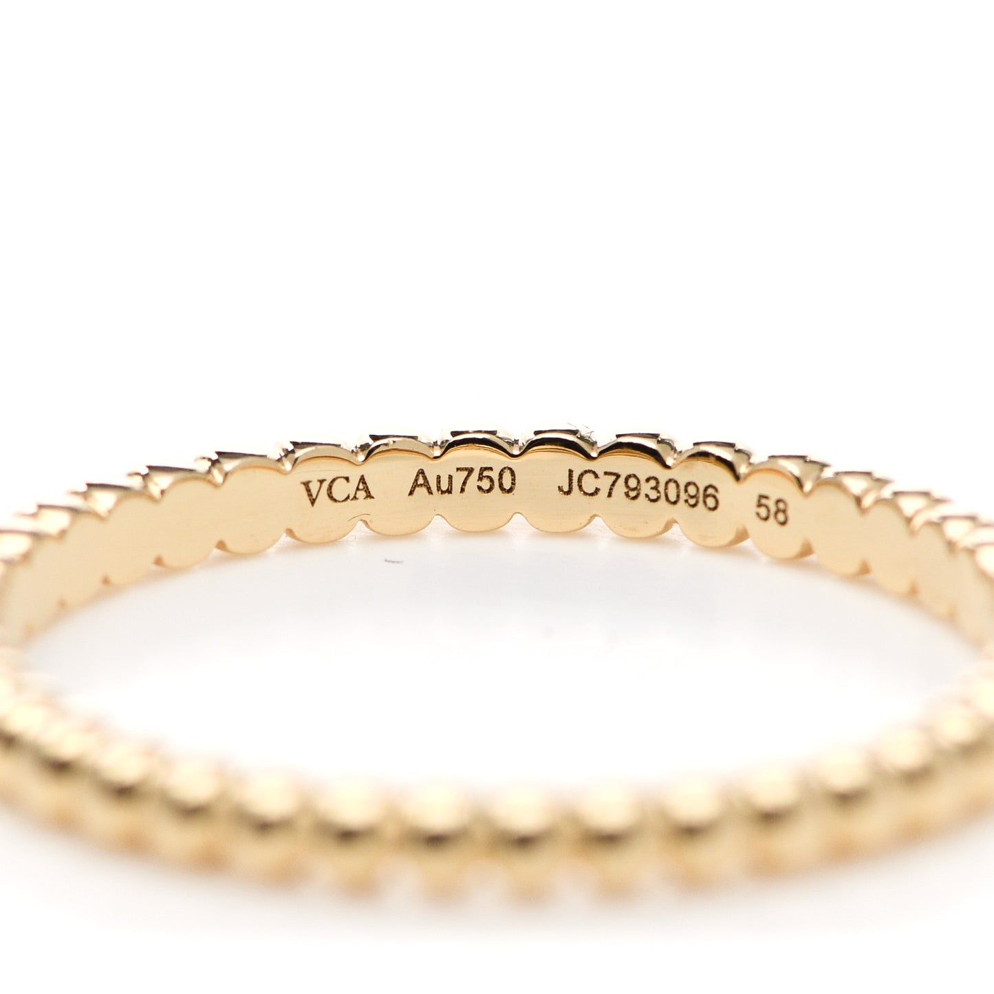 18K Yellow Gold Small Perlee Ring 58 8.25