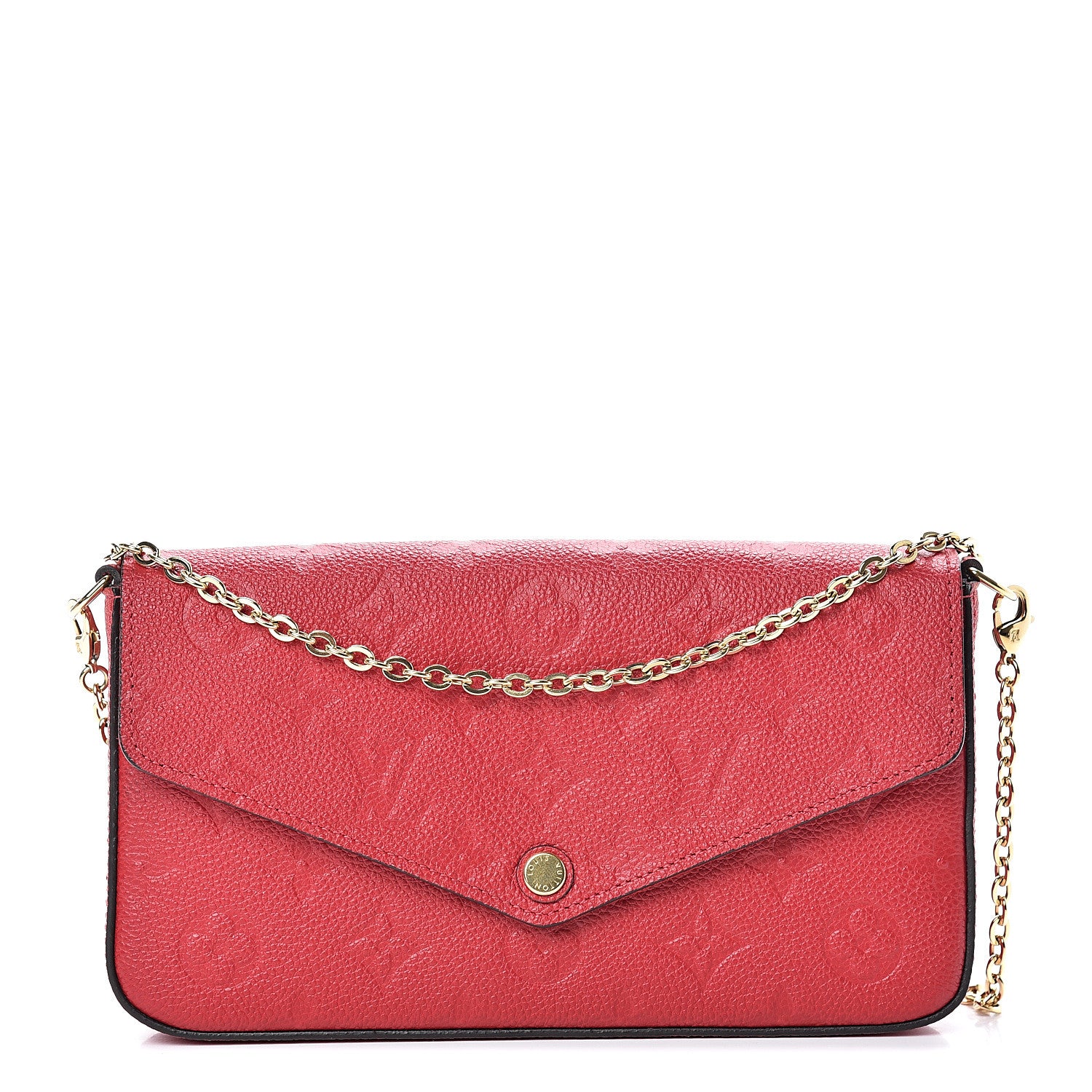 Louis Vuitton Empreinte Pochette Felicie Chain Wallet Cherry 1 of 13