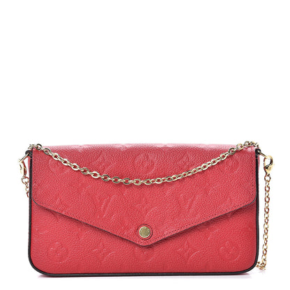 Louis Vuitton Empreinte Pochette Felicie Chain Wallet Cherry 1 of 13