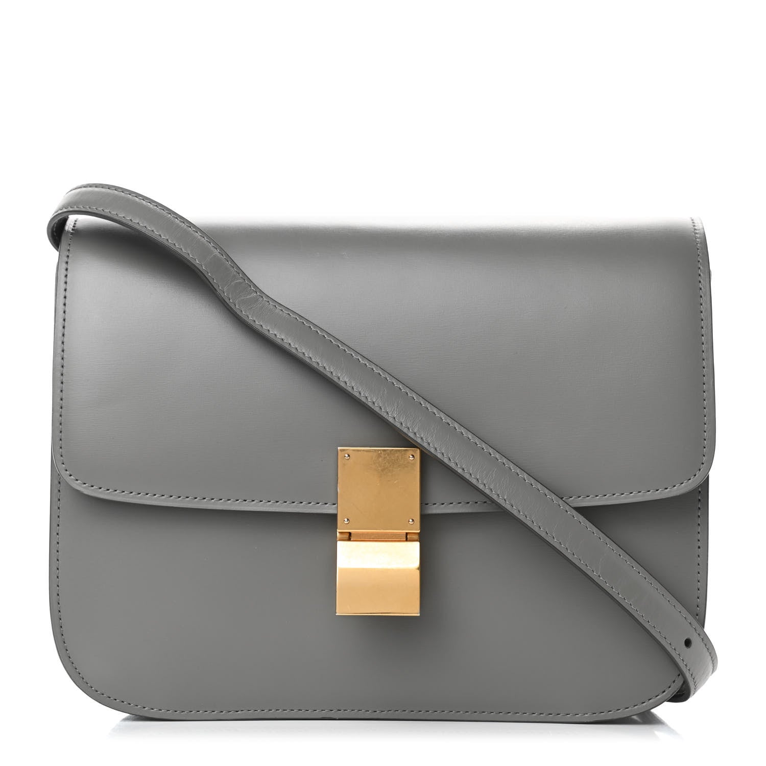 Celine Box Calfskin Medium Classic Box Flap Bag Zinc 1 of 4