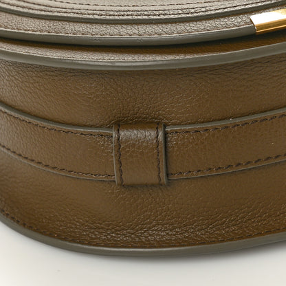 Chloe Grained Calfskin Small Marcie Saddle Bag Dark Khaki 8 of 9