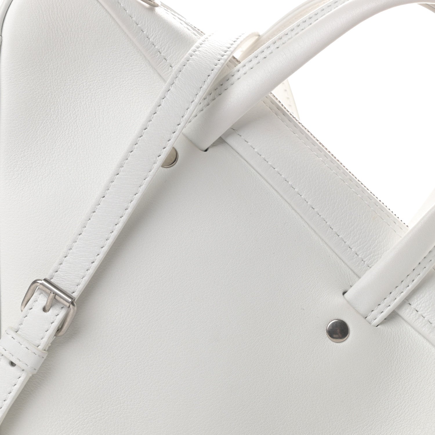 Balenciaga Calfskin XS Triangle Duffle White 8 of 10