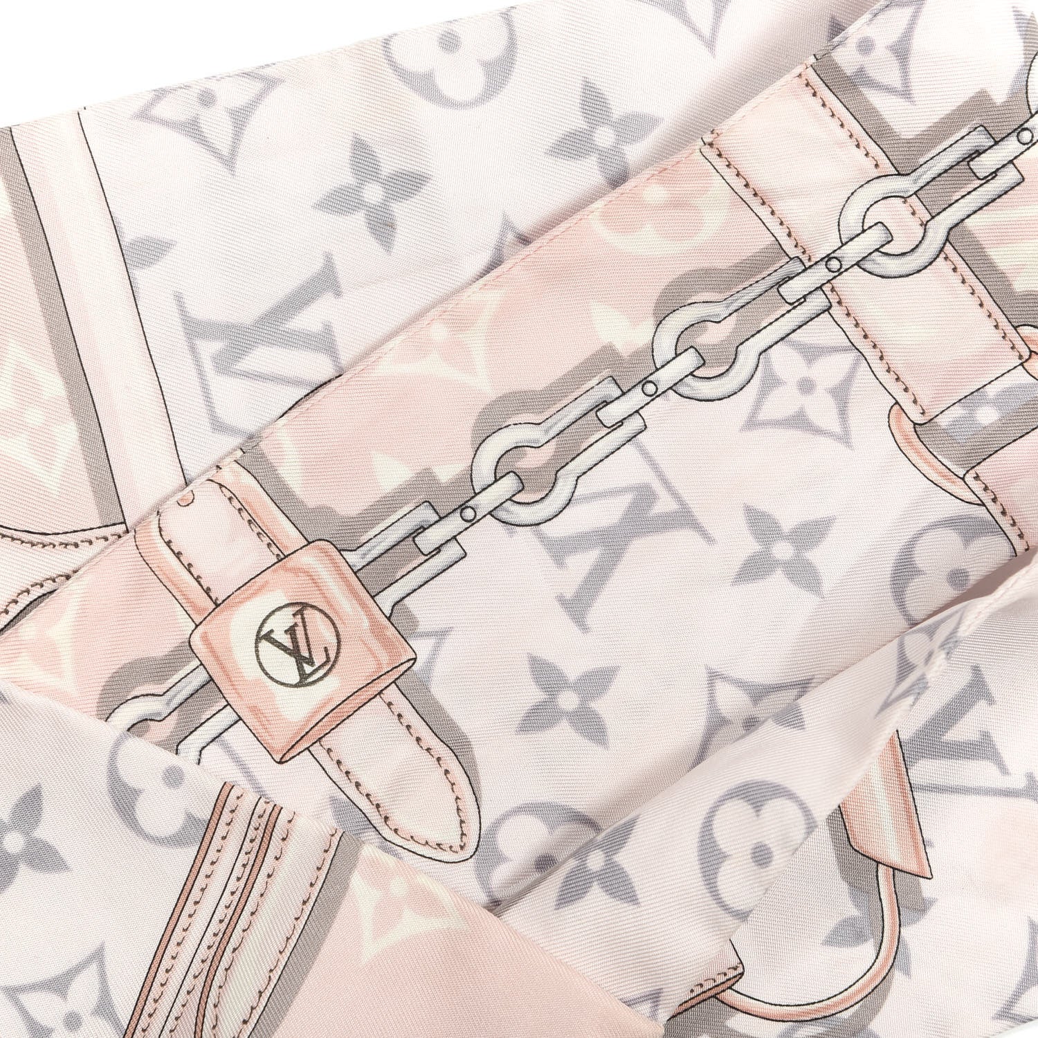 Louis Vuitton Silk Monogram Confidential Bandeau Light Pink 4 of 4