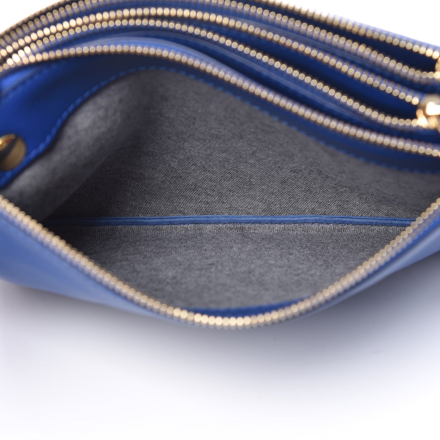 Lambskin Small Trio Crossbody Bag Violet Blue