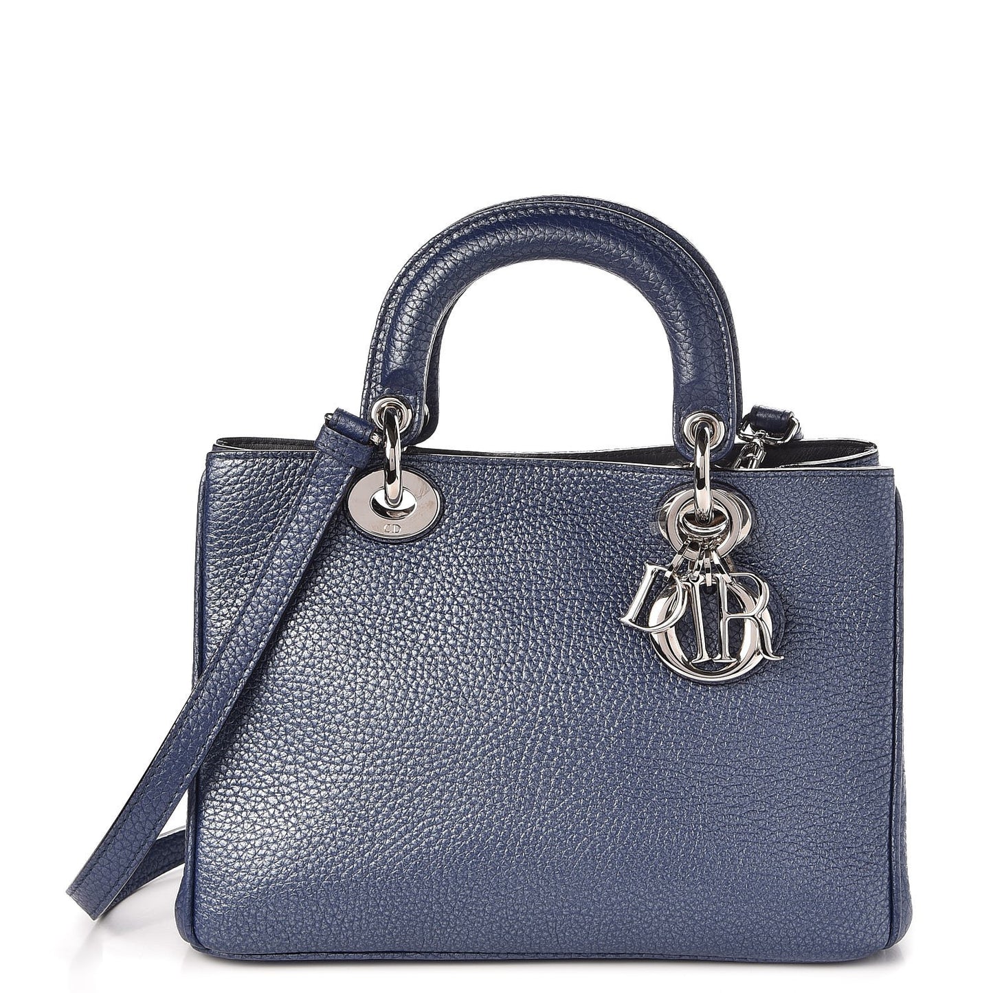 Metallic Bullcalf Small Diorissimo Blue