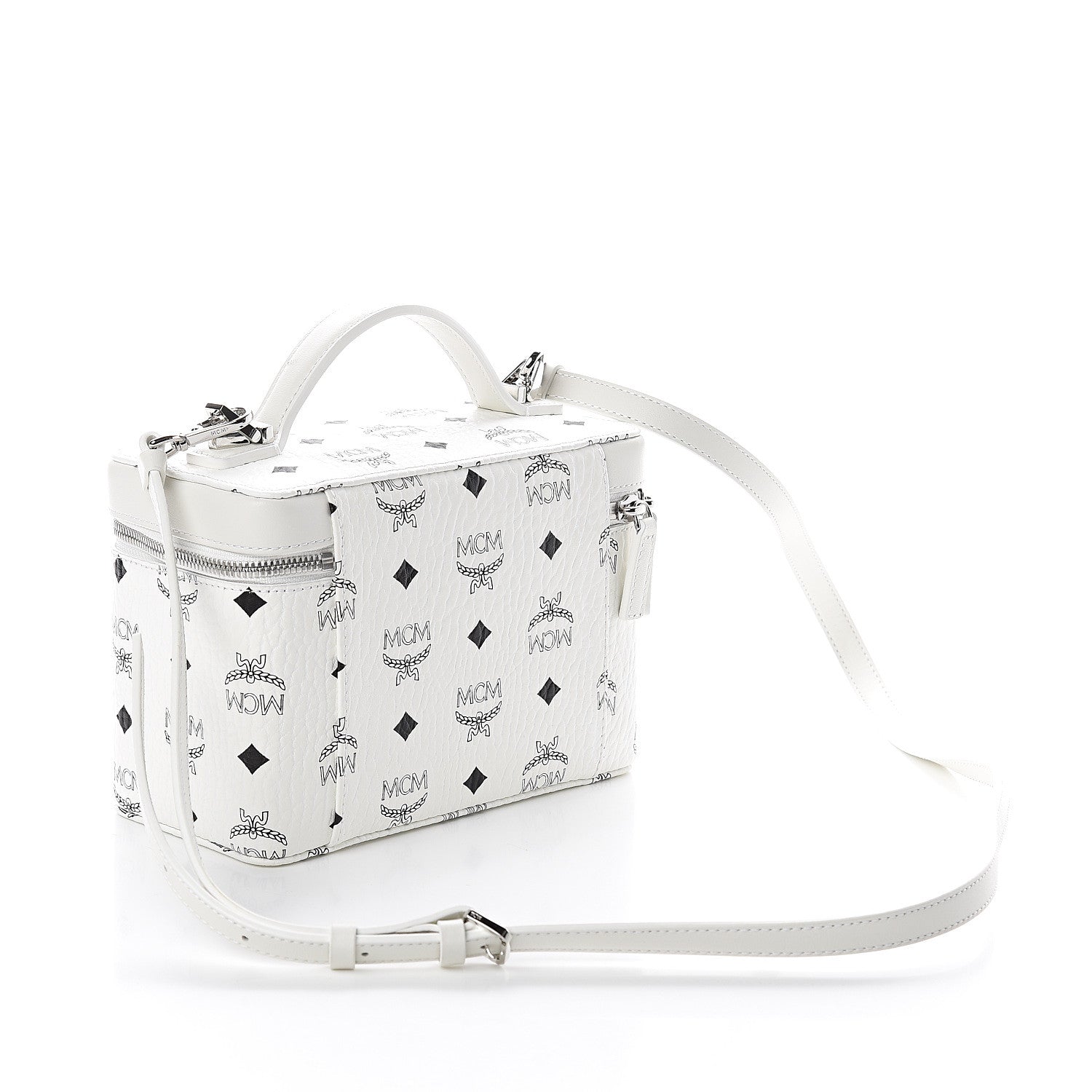 MCM Visetos Vanity Case White 2 of 8