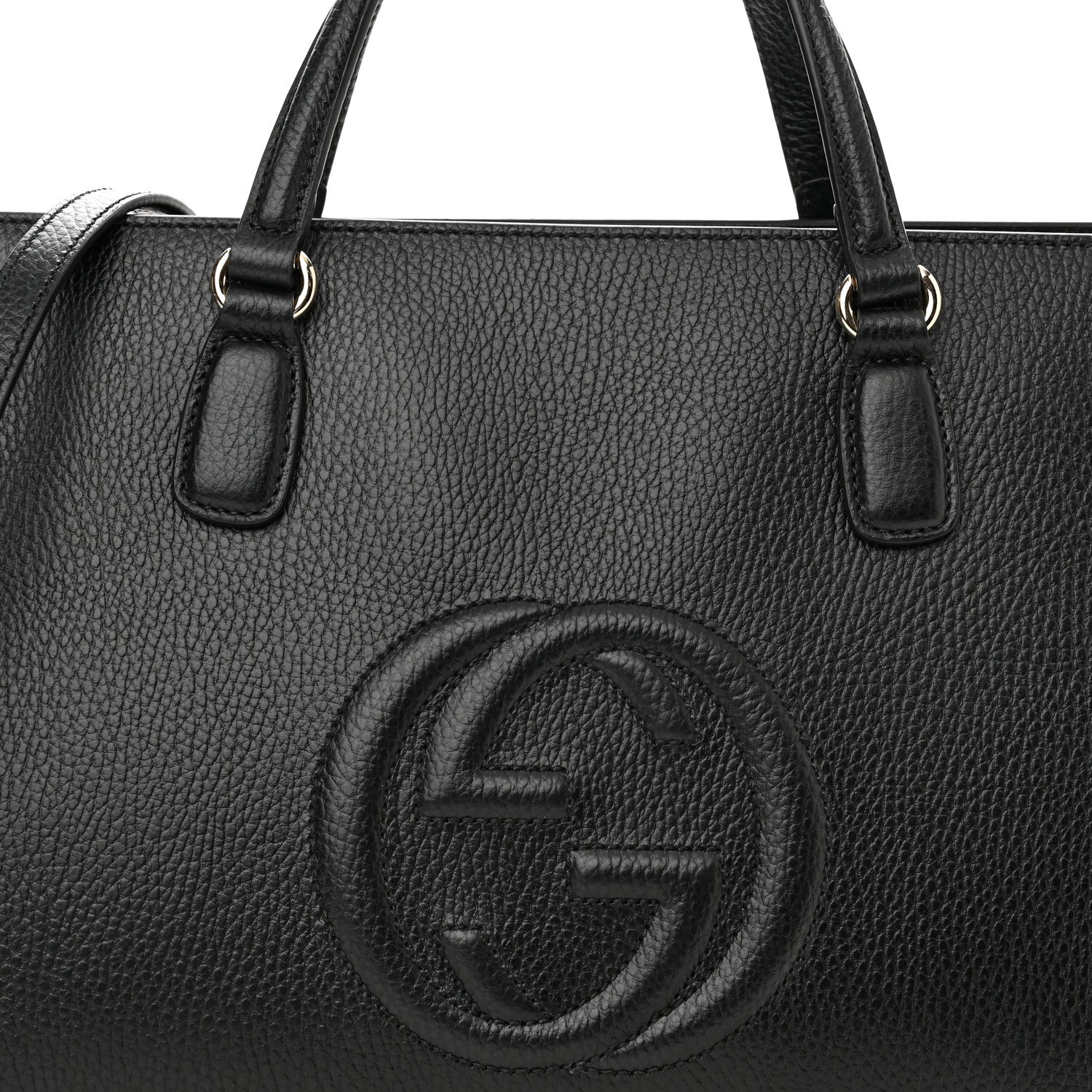 Gucci Dollar Calfskin Large Soho Top Handle Satchel Black 8 of 10