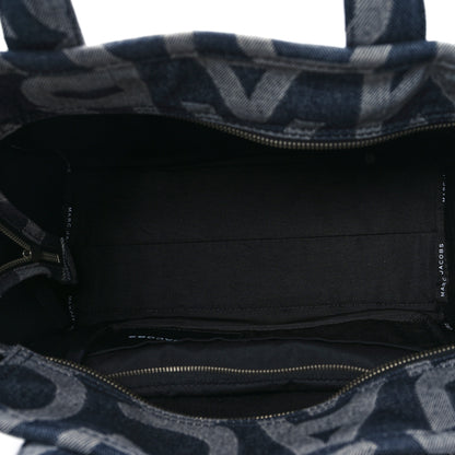 Marc Jacobs Denim Jacquard Medium The Monogram Tote Bag Denim Blue 5 of 12
