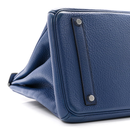 Hermes Taurillon Clemence Birkin 35 Bleu Brighton 9 of 13