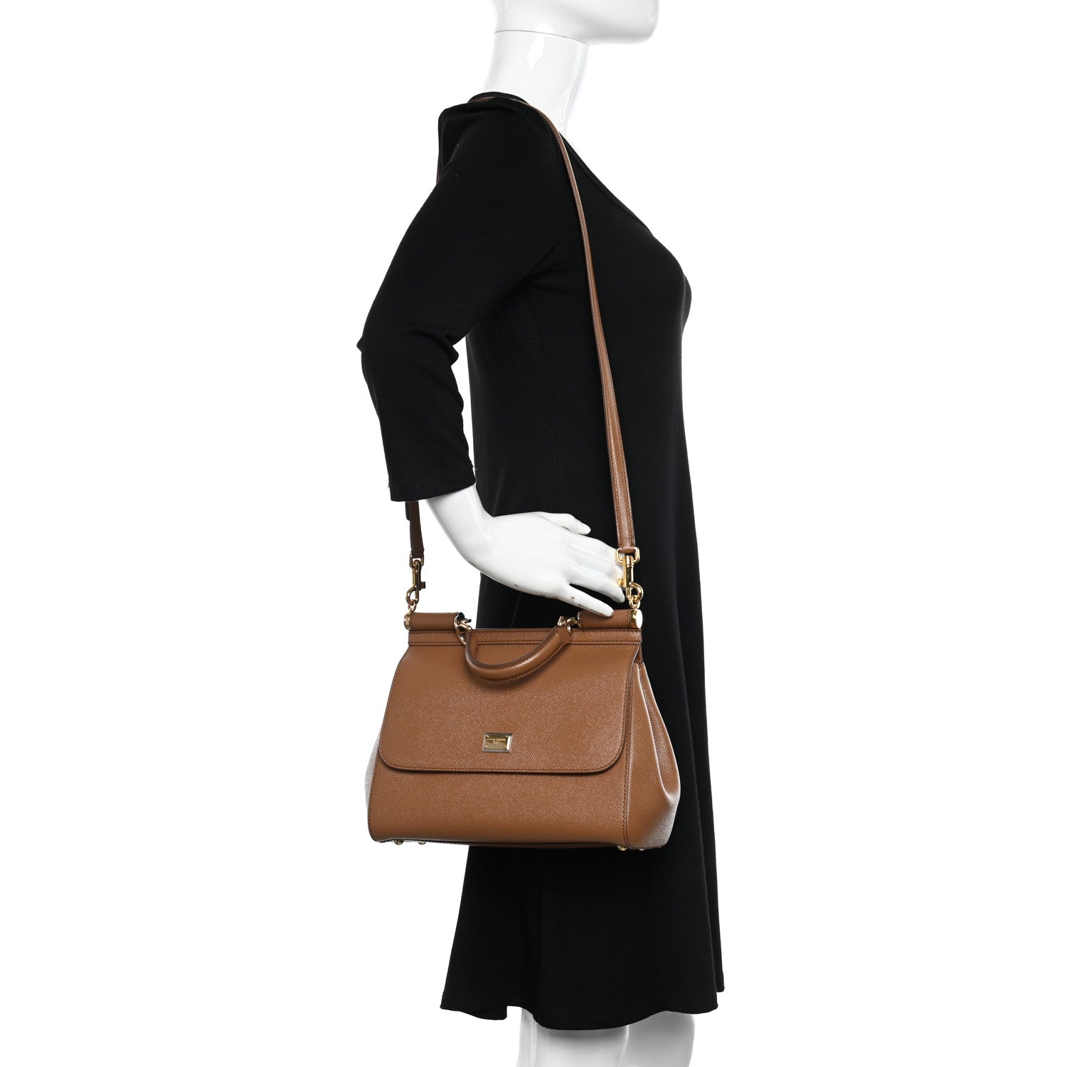 Dolce & Gabbana Dauphine Medium Miss Sicily Satchel Caramello 3 of 9